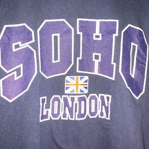 VINTAGE Soho London navy blue t-shirt